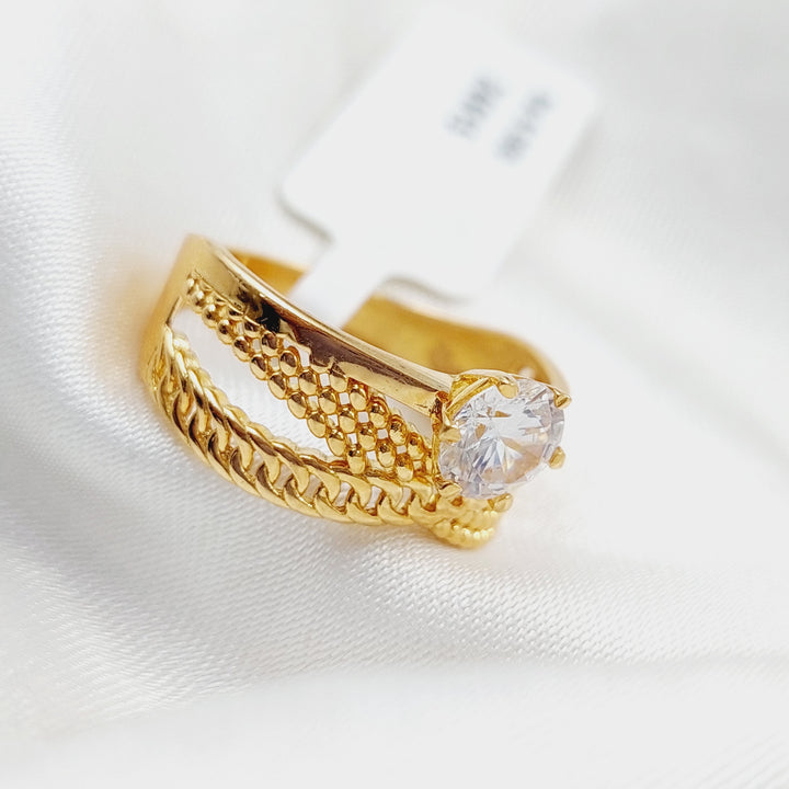 21K Gold Twins Engagement Ring by Saeed Jewelry - Image 3