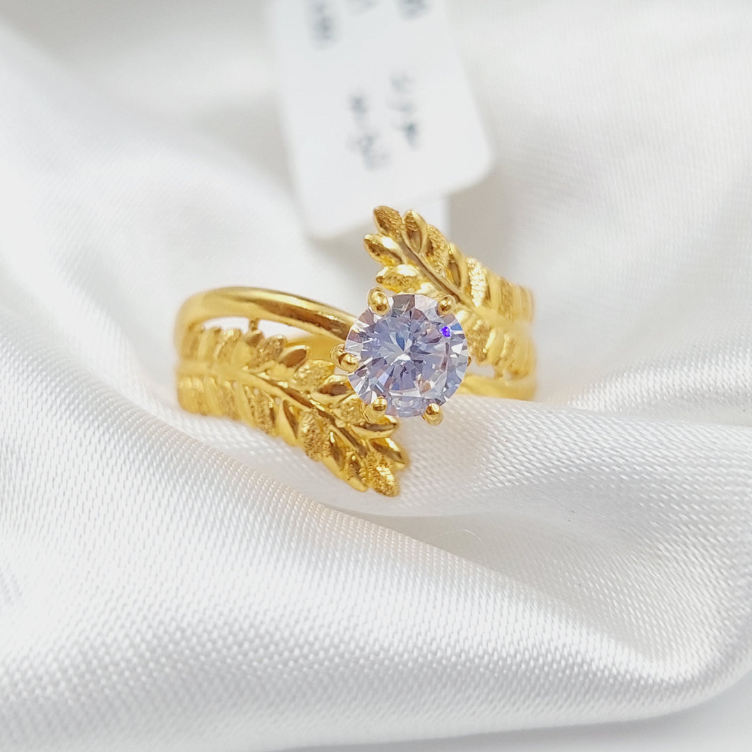 21K Gold Twins Engagement Ring by Saeed Jewelry - Image 8