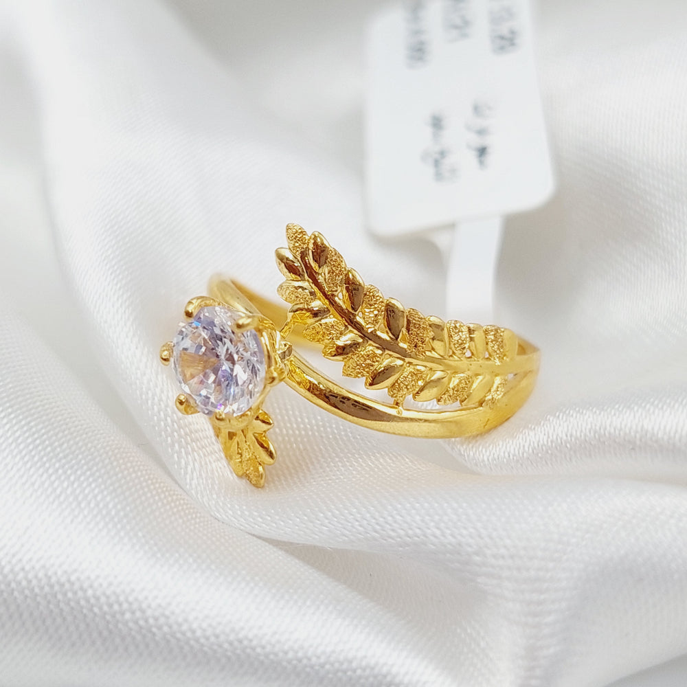 21K Gold Twins Engagement Ring by Saeed Jewelry - Image 2