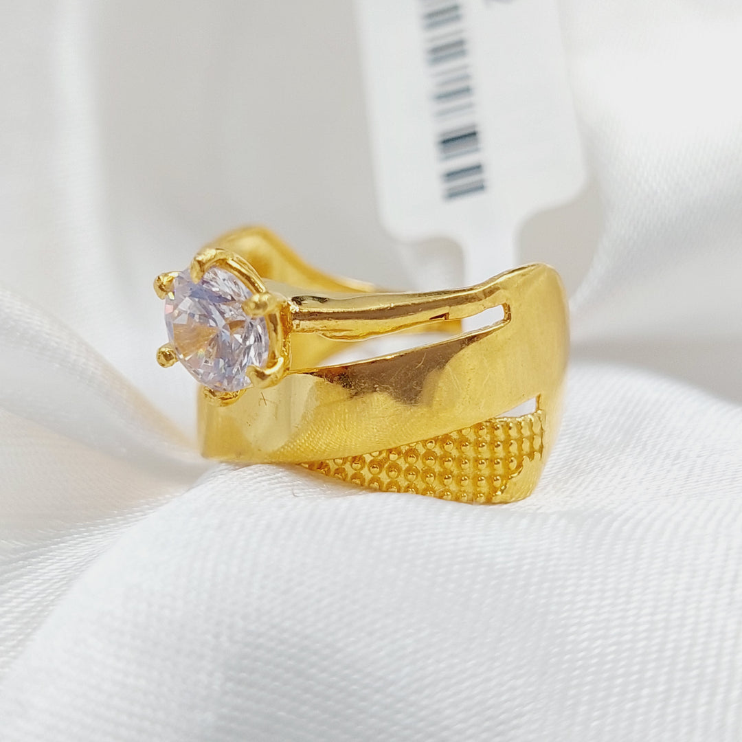 21K Gold Twins Engagement Ring by Saeed Jewelry - Image 1