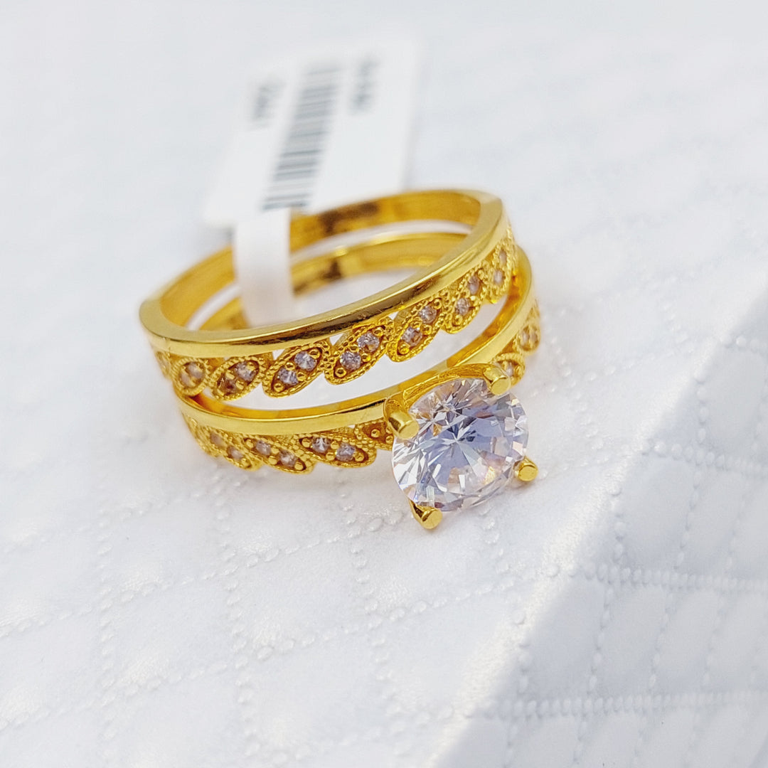 21K Gold Twins Wedding Ring by Saeed Jewelry - Image 6