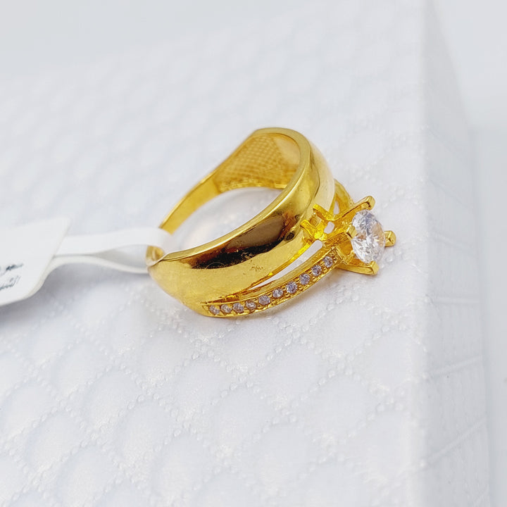 21K Gold Twins Wedding Ring by Saeed Jewelry - Image 3