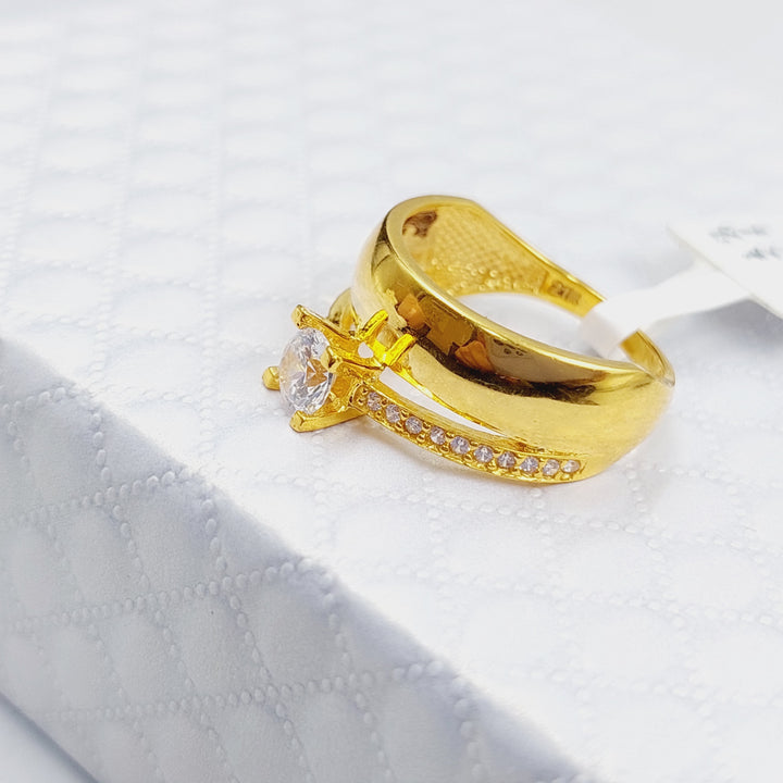 21K Gold Twins Wedding Ring by Saeed Jewelry - Image 1