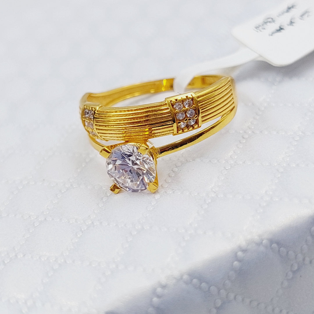 21K Gold Twins Wedding Ring by Saeed Jewelry - Image 1