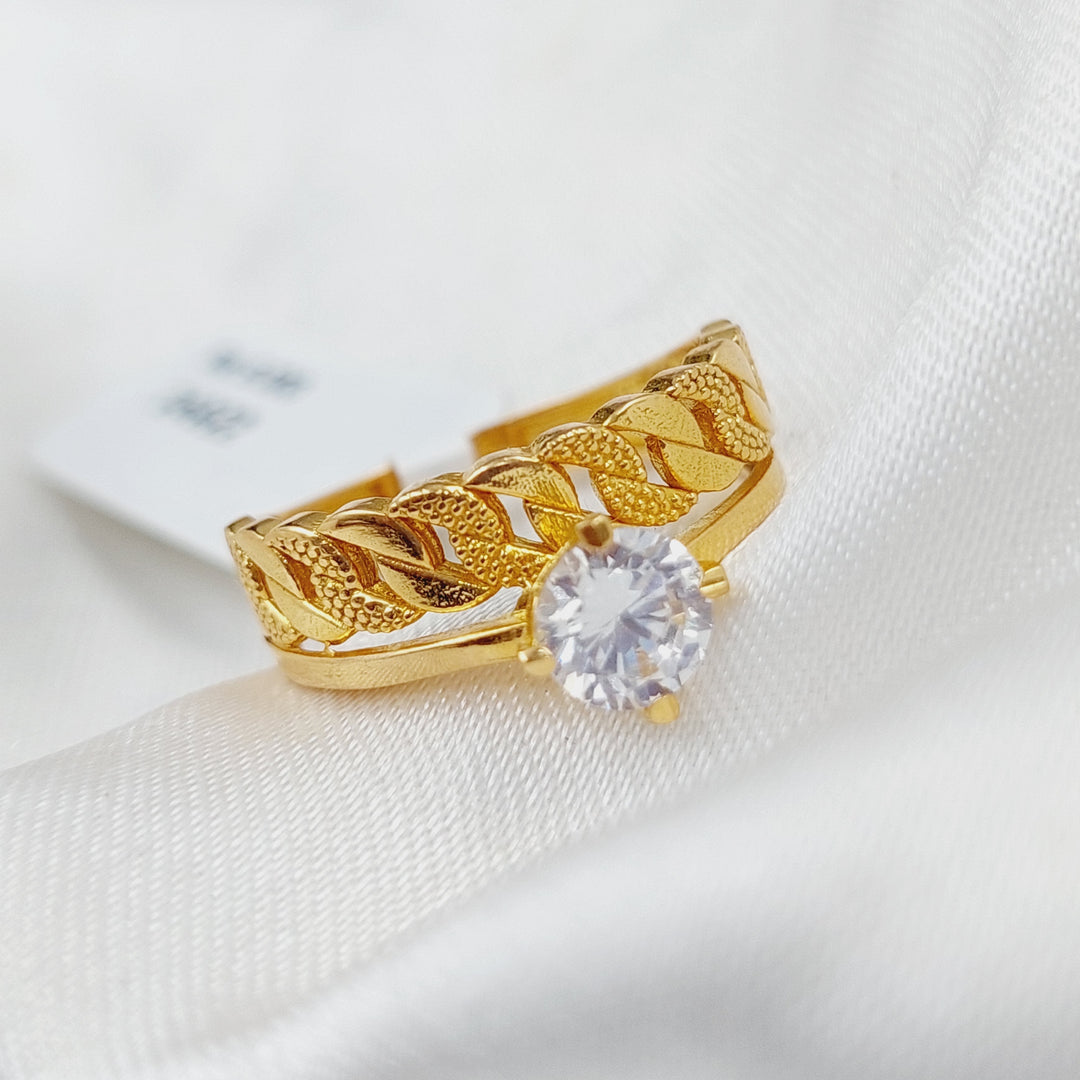 21K Gold Twins Wedding Ring by Saeed Jewelry - Image 2