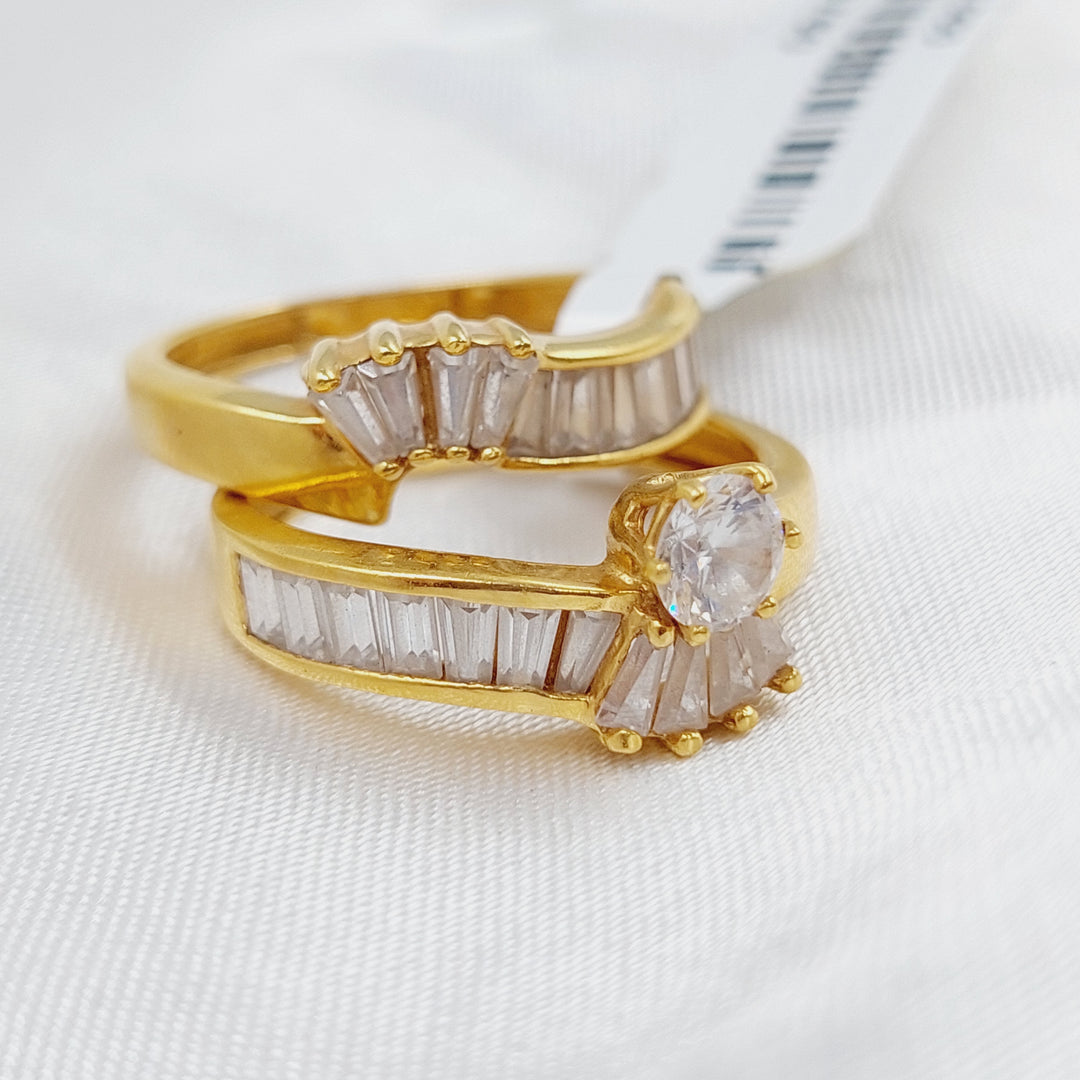 21K Gold Twins Wedding Ring by Saeed Jewelry - Image 5