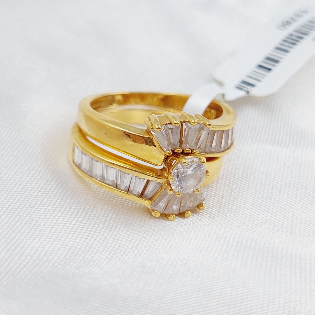 21K Gold Twins Wedding Ring by Saeed Jewelry - Image 1