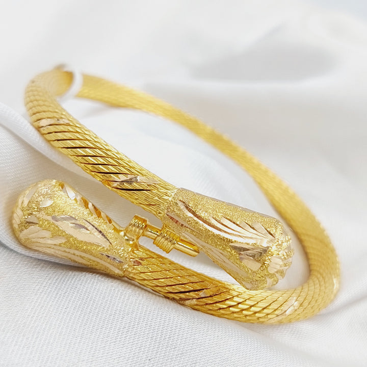 21K Gold Twisted Bangle Bracelet by Saeed Jewelry - Image 1