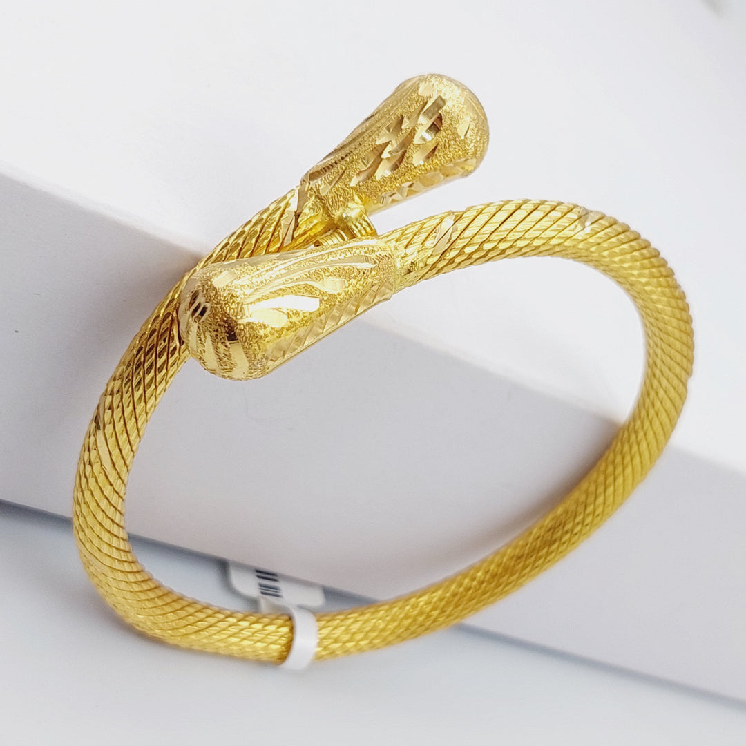 21K Gold Twisted Bracelet by Saeed Jewelry - Image 3