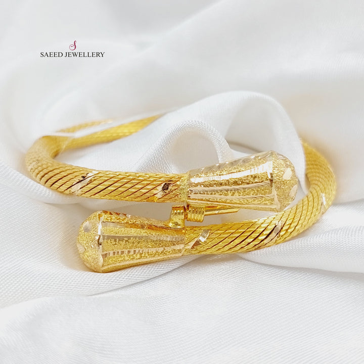 21K Gold Twisted Bracelet by Saeed Jewelry - Image 5