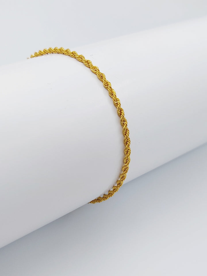 21K Gold Twisted Bracelet by Saeed Jewelry - Image 2