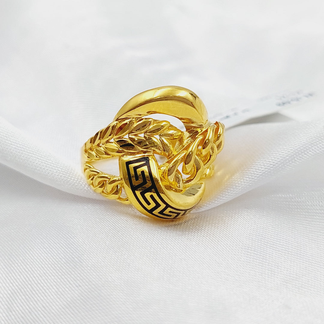 21K Gold Twisted Ring by Saeed Jewelry - Image 4