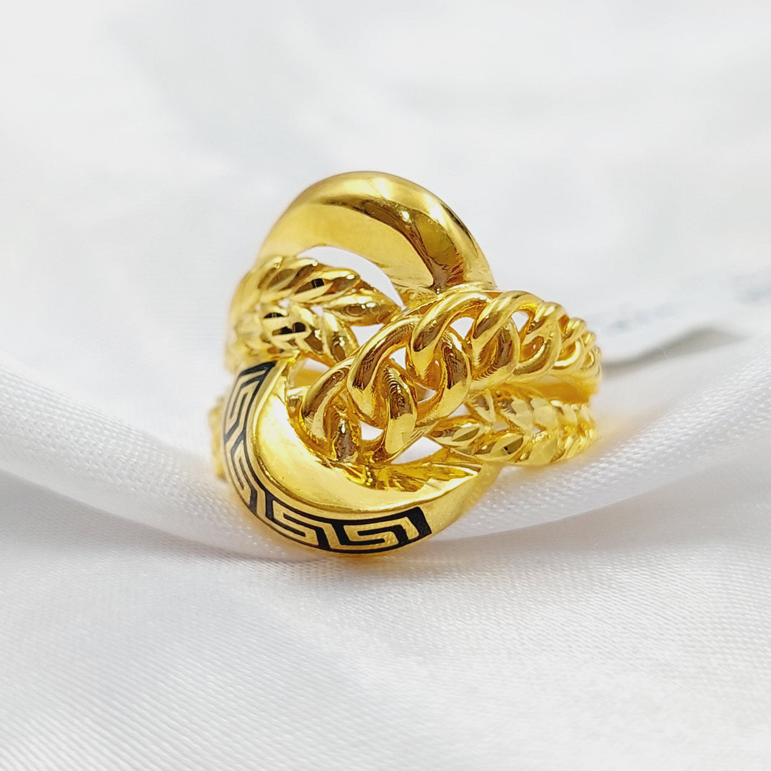 21K Gold Twisted Ring by Saeed Jewelry - Image 5