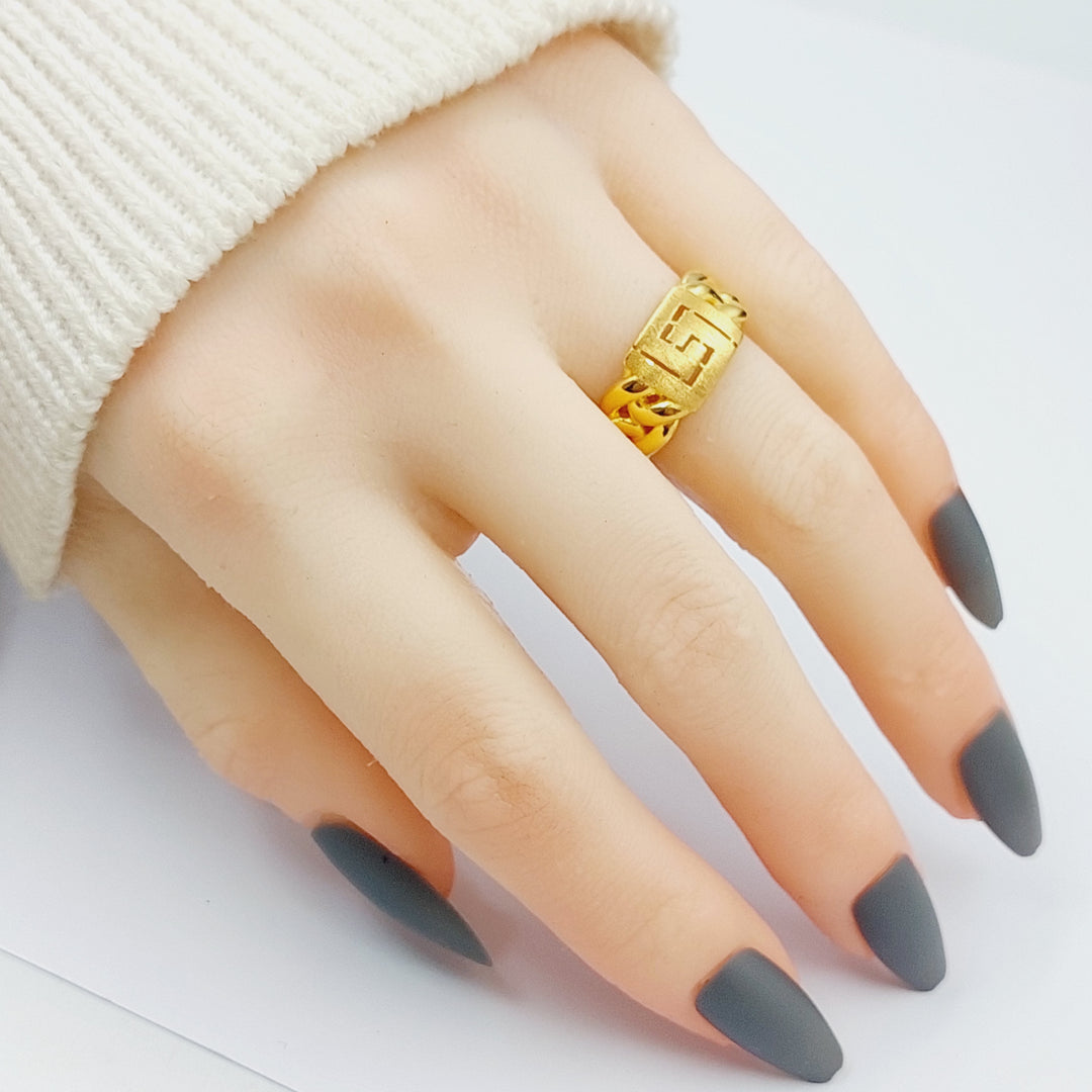 21K Gold Twisted Ring by Saeed Jewelry - Image 3