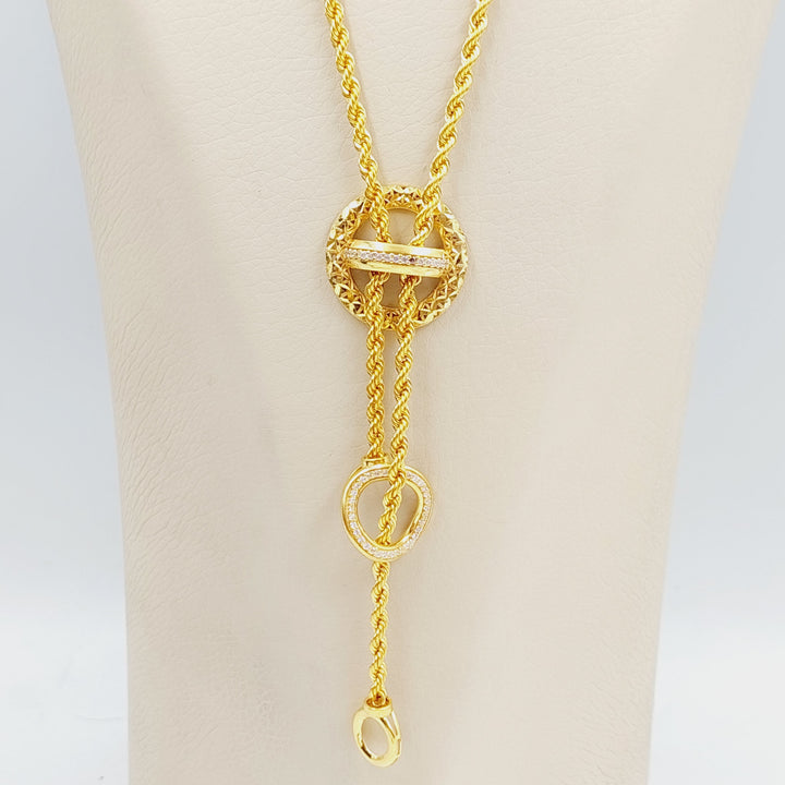 21K Gold Twisted Necklace by Saeed Jewelry - Image 2