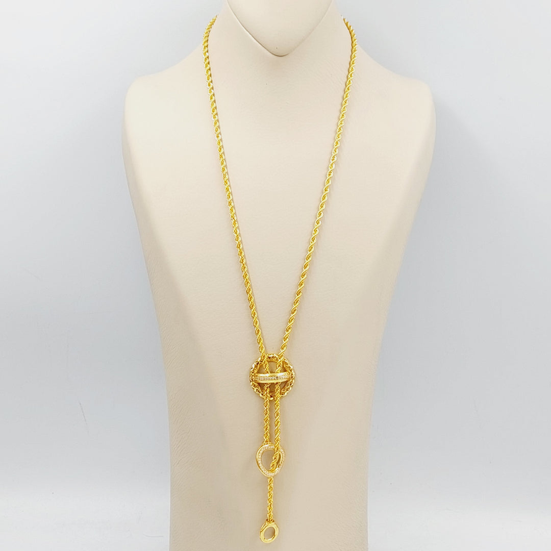 21K Gold Twisted Necklace by Saeed Jewelry - Image 1