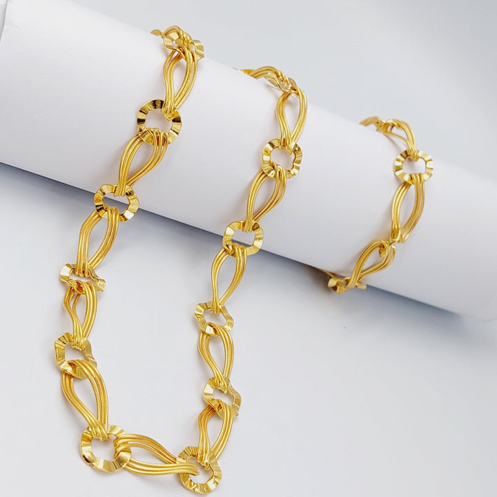 21K Gold Two pieces Chain Set by Saeed Jewelry - Image 1