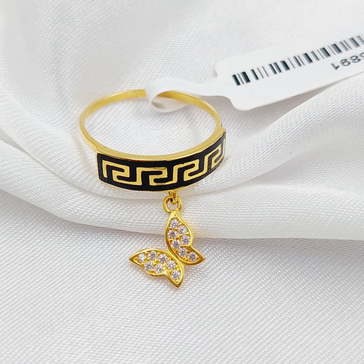 21K Gold Virna Butterfly Ring by Saeed Jewelry - Image 4