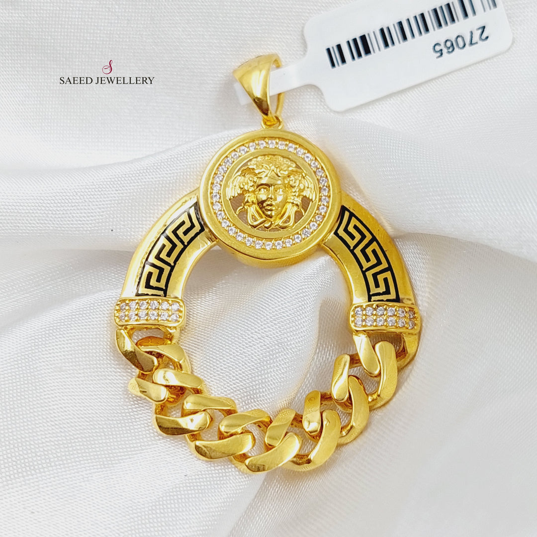 21K Gold Virna Model Pendant by Saeed Jewelry - Image 3