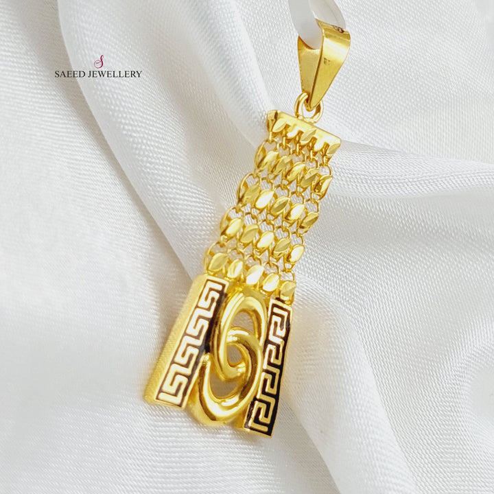 21K Gold Virna Pendant by Saeed Jewelry - Image 3