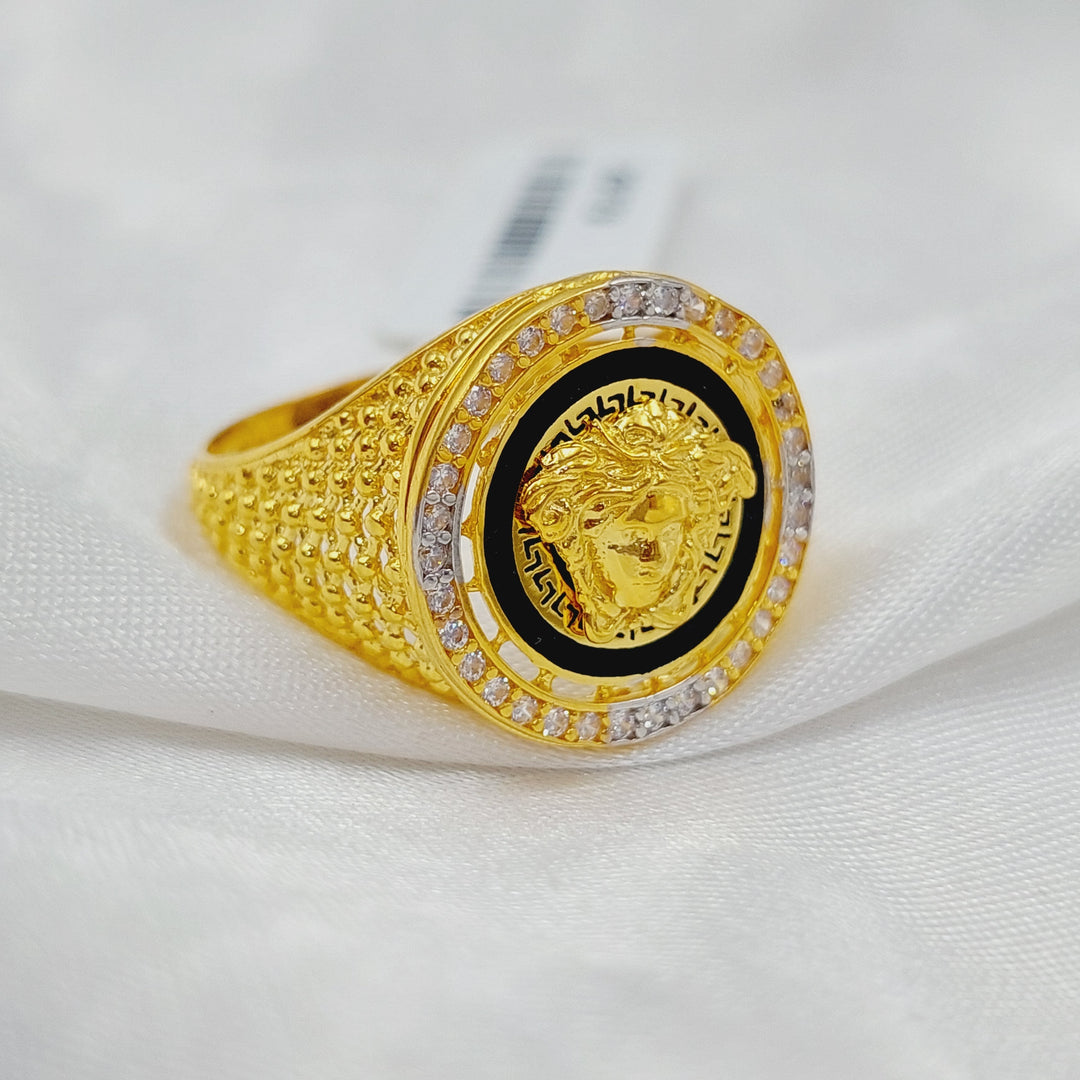 21K Gold Virna Zirconia Ring by Saeed Jewelry - Image 8