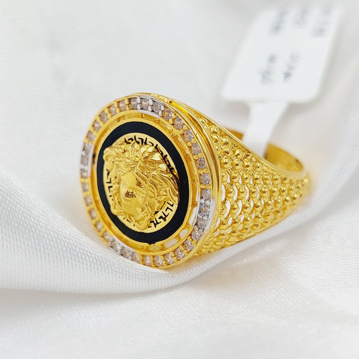 21K Gold Virna Zirconia Ring by Saeed Jewelry - Image 1