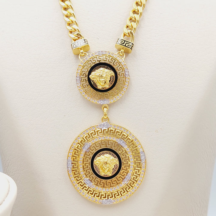 21K Gold Virna Zirconia Set by Saeed Jewelry - Image 3