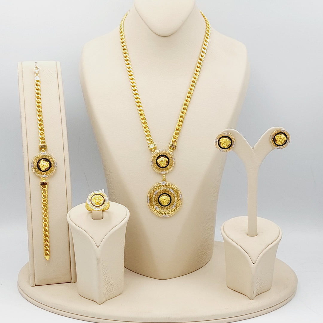 21K Gold Virna Zirconia Set by Saeed Jewelry - Image 1