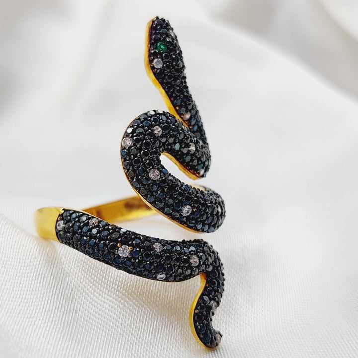 21K Gold Virna snake Ring by Saeed Jewelry - Image 3