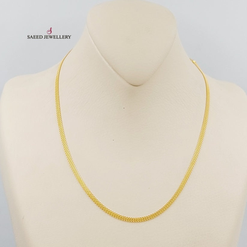 21K Gold Wide Fancy Chain by Saeed Jewelry - Image 4