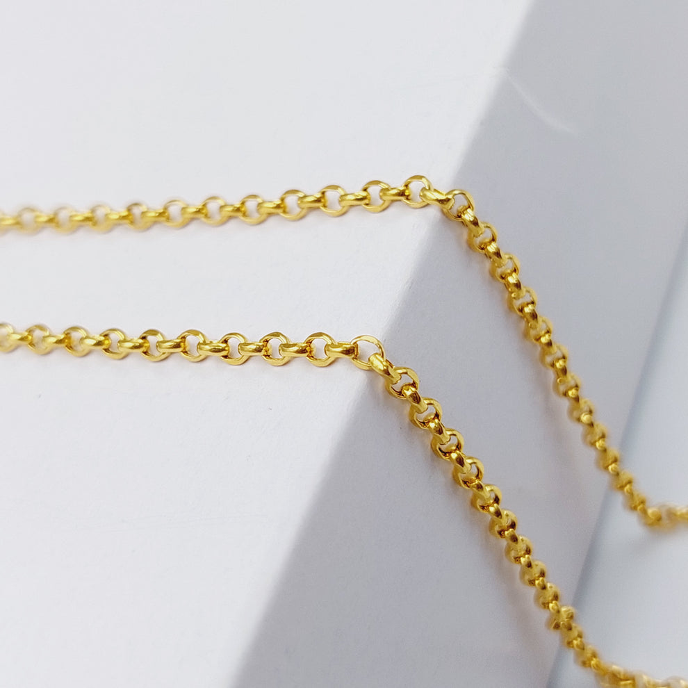 21K Gold Zarad Chain Medium Thickness by Saeed Jewelry - Image 2