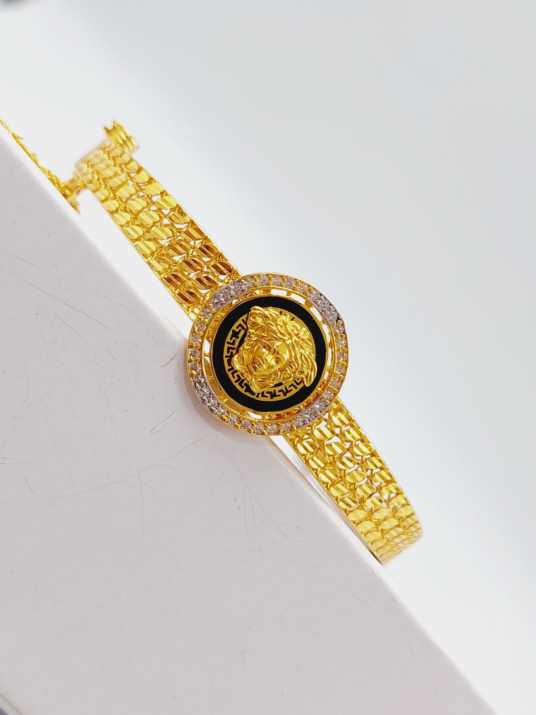 21K Gold Zirconia Bracelet by Saeed Jewelry - Image 4