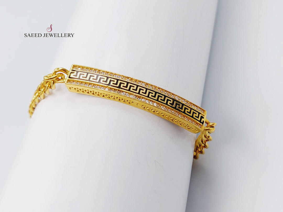 21K Gold Zirconia Bracelet by Saeed Jewelry - Image 1