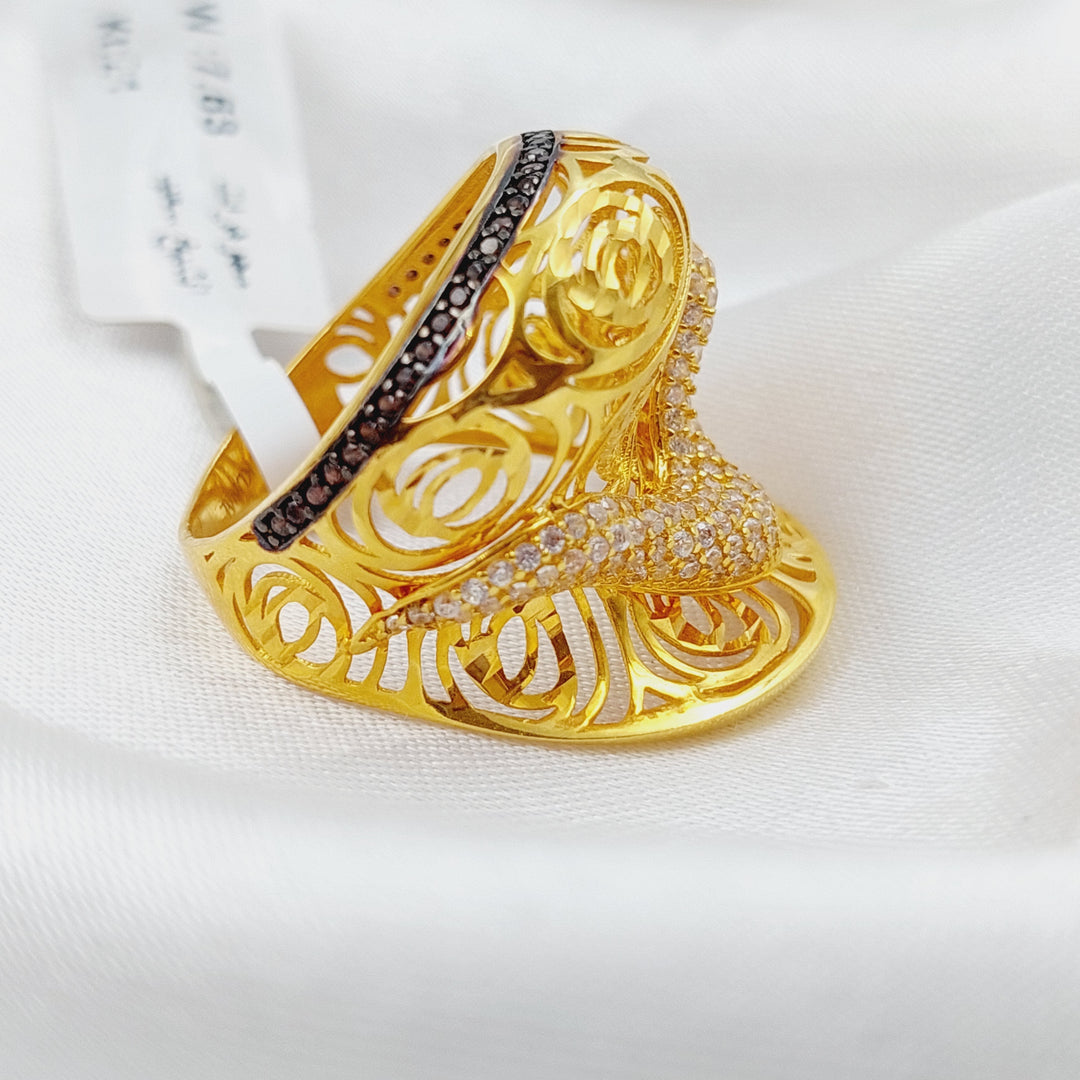 21K Gold Zirconia Ring by Saeed Jewelry - Image 1