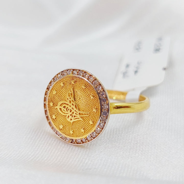 21K Gold Zirconia Ring by Saeed Jewelry - Image 1