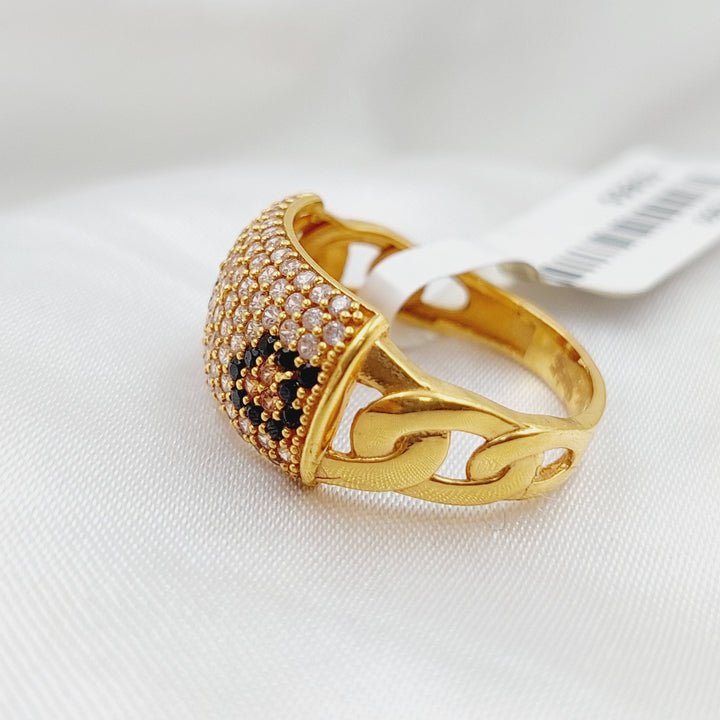 21K Gold Zirconia Ring by Saeed Jewelry - Image 1