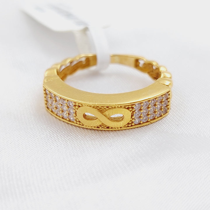 21K Gold Zirconia Ring by Saeed Jewelry - Image 1