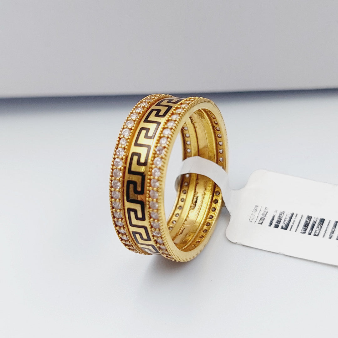 21K Gold Zirconia Wedding Ring by Saeed Jewelry - Image 1