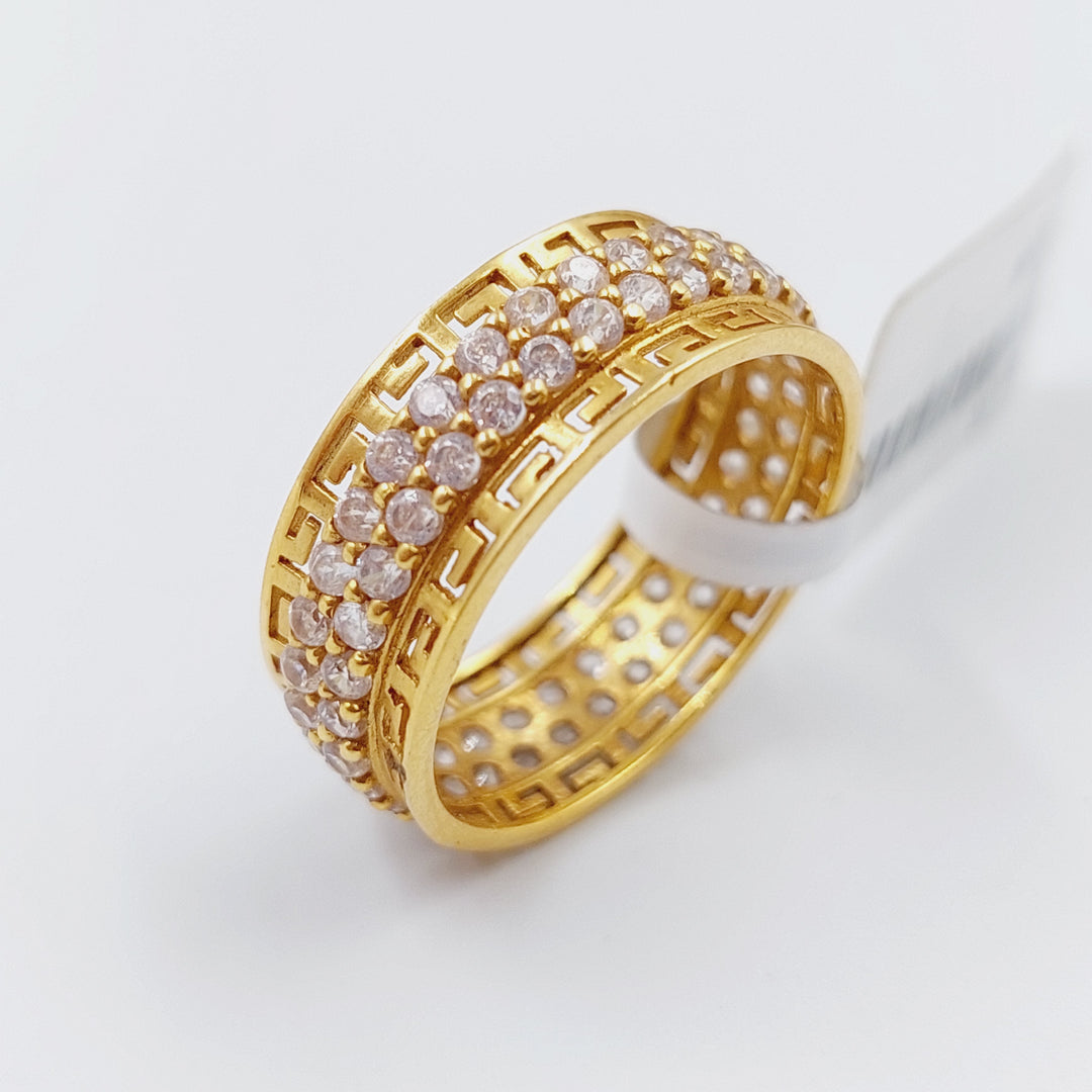 21K Gold Zirconia Wedding Ring by Saeed Jewelry - Image 1