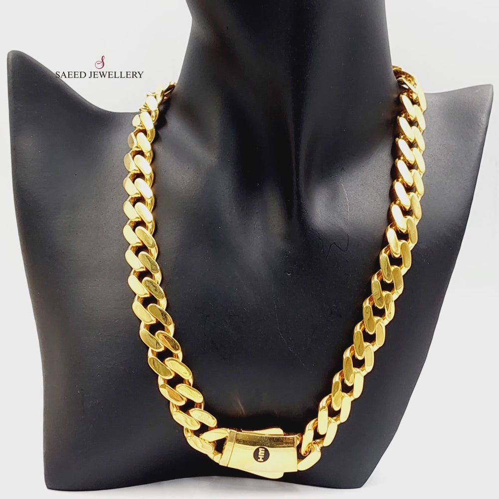 21K Gold Cuban Links Necklace by مجوهرات الشيخ سعيد - Image 2