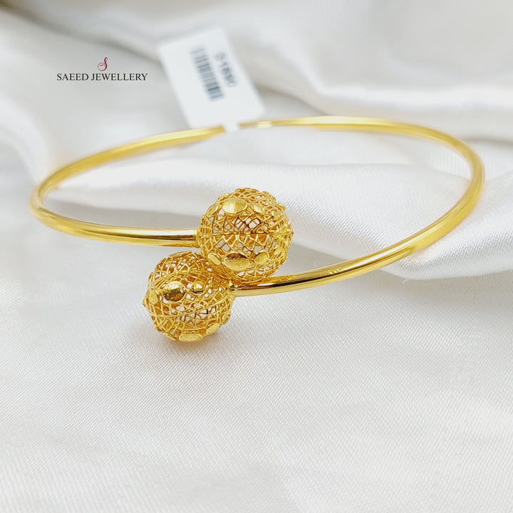 21K Gold Balls Bangle Bracelet by Saeed Jewelry - Image 1