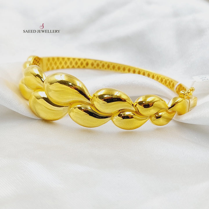 21K Gold Deluxe Turkish Bangle Bracelet by Saeed Jewelry - Image 3