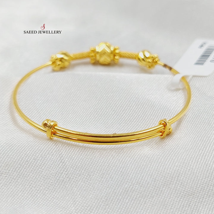 21K Gold Children's Bracelet by Saeed Jewelry - Image 4