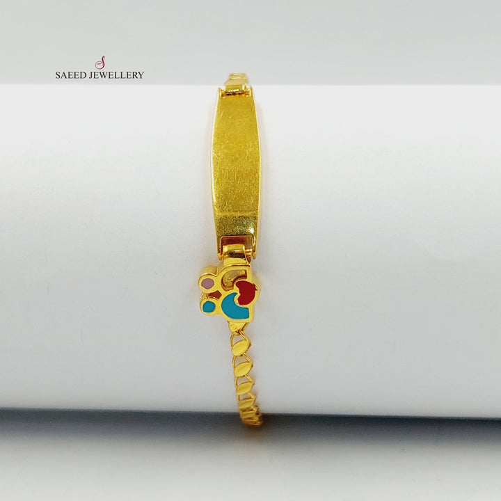 21K Gold Enameled Children's Bracelet by Saeed Jewelry - Image 2