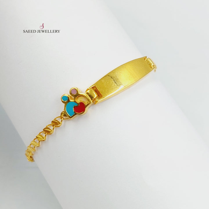 21K Gold Enameled Children's Bracelet by Saeed Jewelry - Image 1