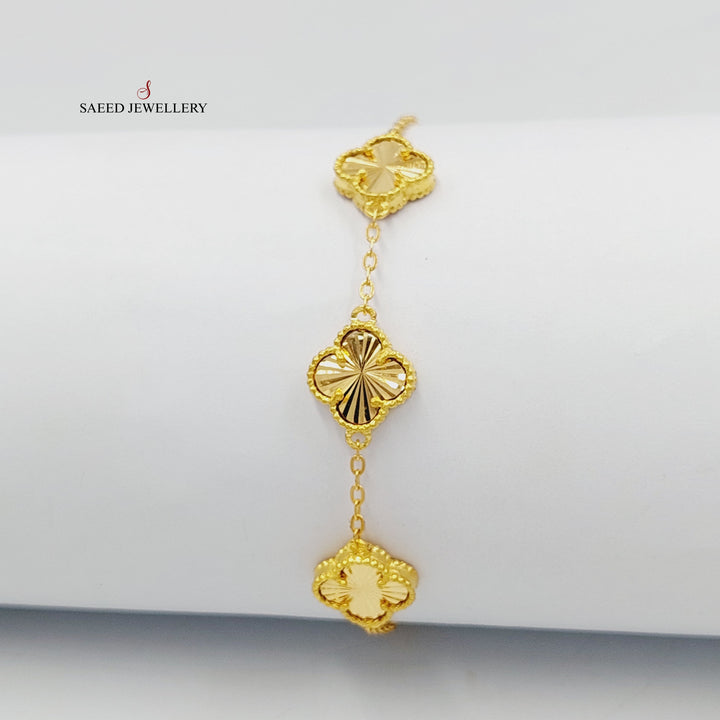 21K Gold Rose Bracelet by Saeed Jewelry - Image 5