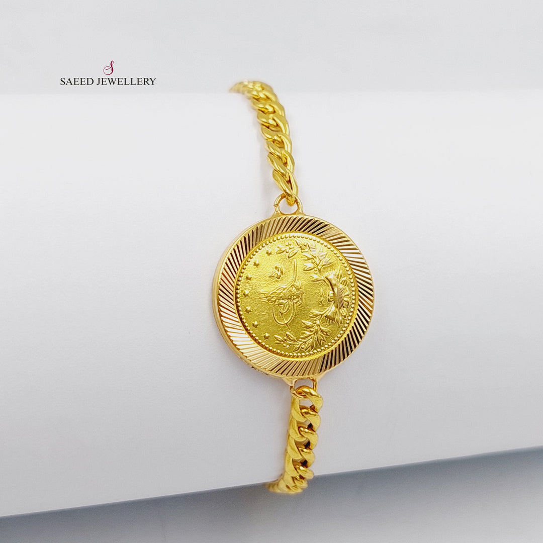 21K Gold Cuban Links Bracelet by Saeed Jewelry - Image 1