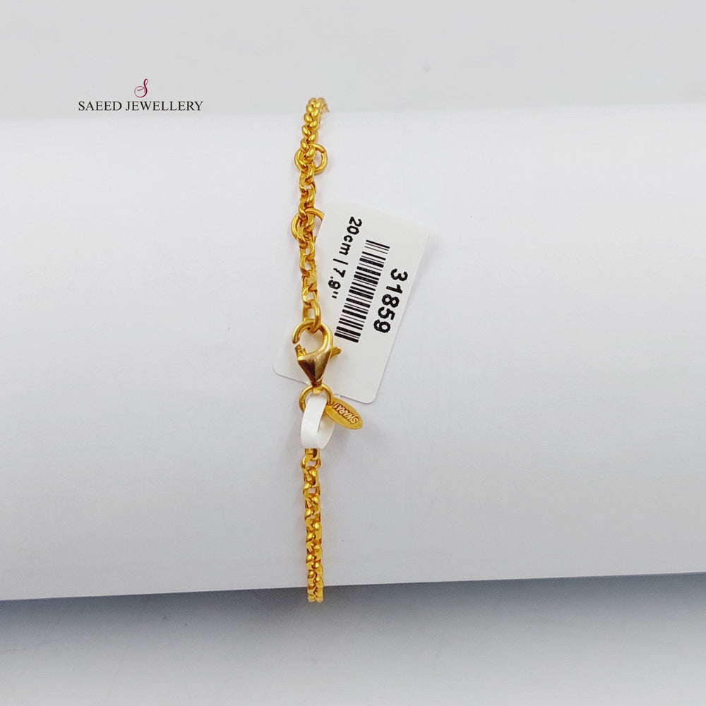 21K Gold Islamic Bracelet by Saeed Jewelry - Image 2