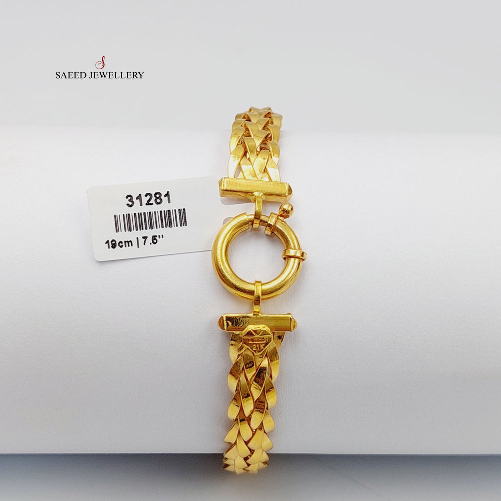 21K Gold Taft Bracelet by Saeed Jewelry - Image 2