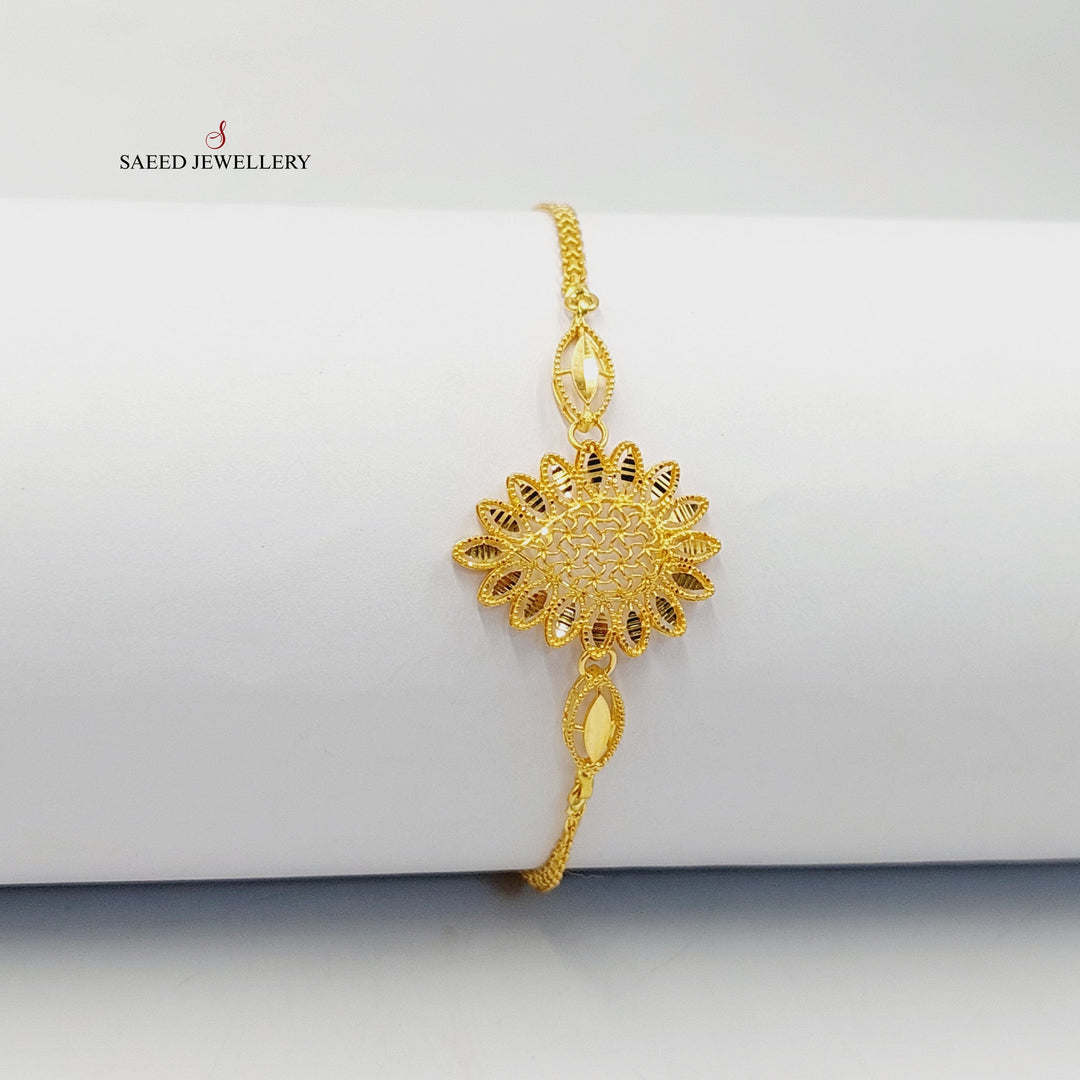 21K Gold Bahraini Bracelet by Saeed Jewelry - Image 3